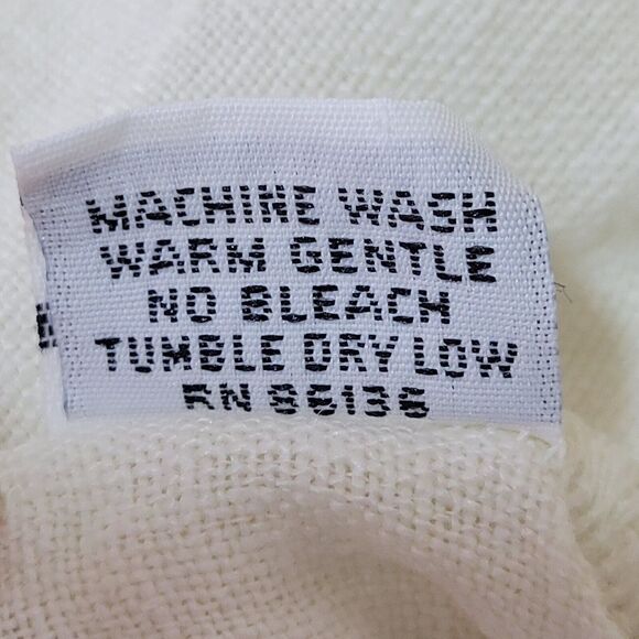 BRYN WALKER Ivory Linen Button-Back Cardigan Size M Lagenlook Boxy Off White - Picture 13 of 13